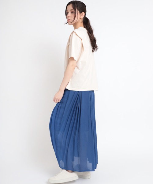 RNA-N(アールエヌエーエヌ)の「M1824 リサイクルコットンデザインTEE(Tシャツ/カットソー・レディース・ナチュラル/ダークカーキ/スミクロ・MEDIUM)」の17枚目の写真