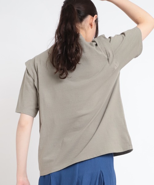 RNA-N(アールエヌエーエヌ)の「M1824 リサイクルコットンデザインTEE(Tシャツ/カットソー・レディース・ナチュラル/ダークカーキ/スミクロ・MEDIUM)」の15枚目の写真