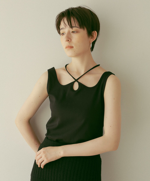 ReNorm(リノーム)の「アイレットテレコ2WAYタンクトップ(タンクトップ・レディース・ホワイト/ブラック/グリーン/イエロー・フリー)」の20枚目の写真