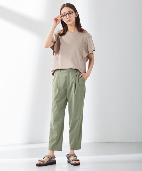 J.PRESS(ジェイプレス)の「【洗える】マイクロタイプライターストレッチ テーパード パンツ(その他パンツ・レディース・ベージュ系/ネイビー系/スモーキーグリーン系/オレンジ系・T17/T15/T13)」の16枚目の写真