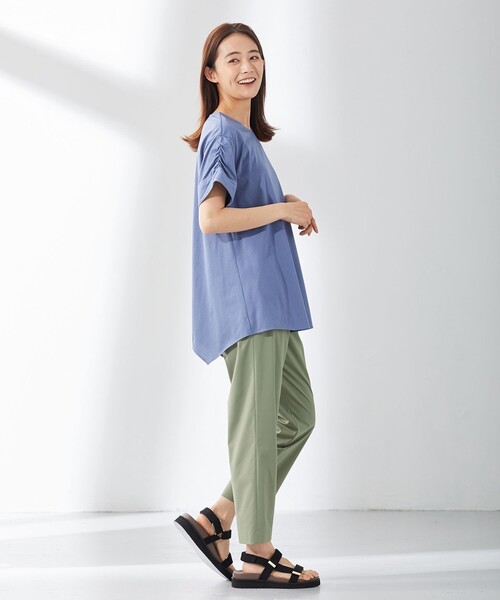 J.PRESS(ジェイプレス)の「【洗える】マイクロタイプライターストレッチ テーパード パンツ(その他パンツ・レディース・ベージュ系/ネイビー系/スモーキーグリーン系/オレンジ系・T17/T15/T13)」の18枚目の写真