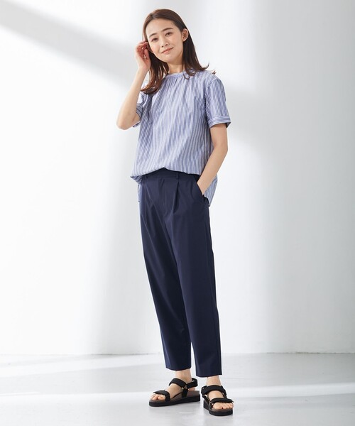 J.PRESS(ジェイプレス)の「【洗える】マイクロタイプライターストレッチ テーパード パンツ(その他パンツ・レディース・ベージュ系/ネイビー系/スモーキーグリーン系/オレンジ系・T17/T15/T13)」の20枚目の写真