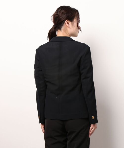 allureville(アルアバイル)の「レノクロステーラーコンパクトジャケット(テーラードジャケット・レディース・ネイビー/オフホワイト・1/2)」の3枚目の写真