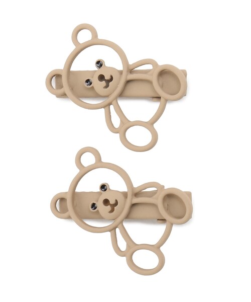 PINK-latte（ピンクラテ）の「くまヘアクリップ（その他ヘアアクセサリー・キッズ・ブラウン系/ベージュ・00）」の2枚目の写真