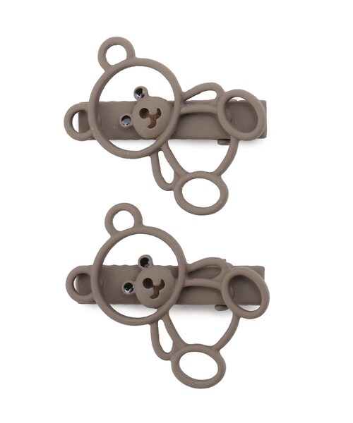 PINK-latte（ピンクラテ）の「くまヘアクリップ（その他ヘアアクセサリー・キッズ・ブラウン系/ベージュ・00）」の3枚目の写真