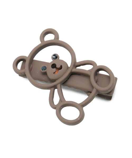 PINK-latte（ピンクラテ）の「くまヘアクリップ（その他ヘアアクセサリー・キッズ・ブラウン系/ベージュ・00）」の4枚目の写真