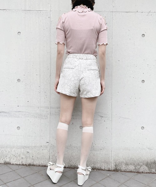 lilLilly（リルリリー）の「カットアウトリブトップス（Tシャツ/カットソー・レディース・ブラック/ピンク/ブルー/アイボリー・FREE）」の21枚目の写真