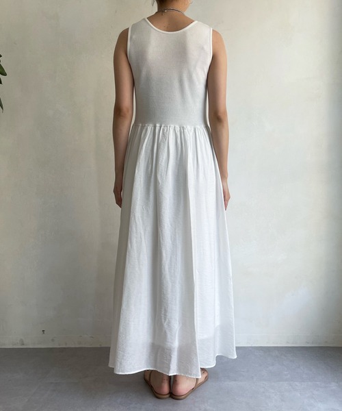 DouDou（ドゥドゥ）の「ショートブラウス＋リブ切替フレアワンピース（ワンピース・レディース・ホワイト/ブラック・FREE）」の17枚目の写真