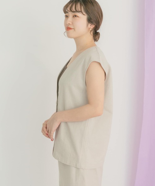 ITEMS URBANRESEARCH(アイテムズ アーバンリサーチ)の「リネンミックスジレ(ベスト・レディース・オフホワイト/ブラック・FREE)」の19枚目の写真