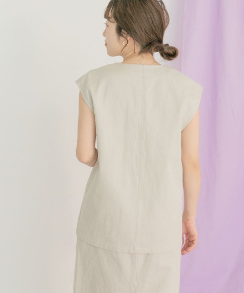 ITEMS URBANRESEARCH(アイテムズ アーバンリサーチ)の「リネンミックスジレ(ベスト・レディース・オフホワイト/ブラック・FREE)」の20枚目の写真