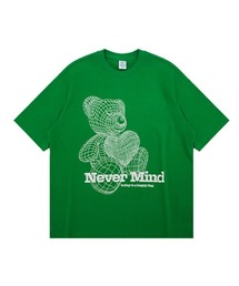 NeverMind オーバーサイズ ベアー 発砲プリントTEE