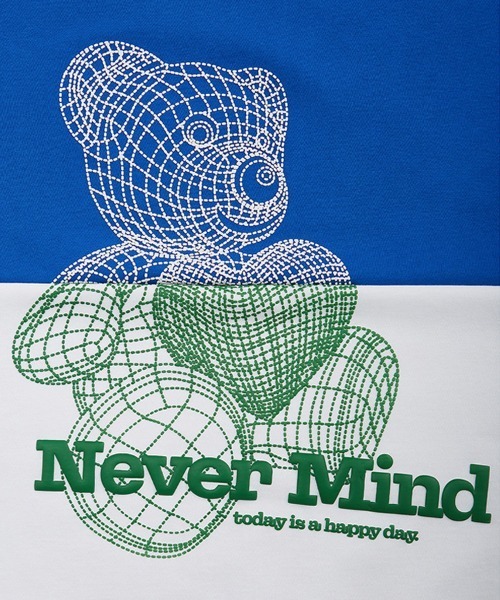 Ressaca(レサーカ)の「NeverMind オーバーサイズ ベアー 発砲プリントTEE(Tシャツ/カットソー・メンズ・ホワイト/ブルー/グリーン・XL/M/L)」の20枚目の写真