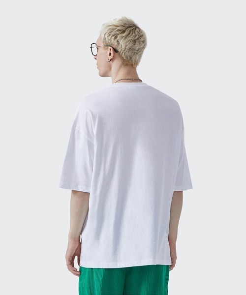 Ressaca(レサーカ)の「NeverMind オーバーサイズ ベアー 発砲プリントTEE(Tシャツ/カットソー・メンズ・ホワイト/ブルー/グリーン・XL/M/L)」の17枚目の写真