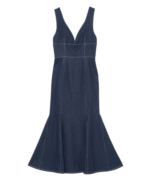 LAGUNAMOON（ラグナムーン）の「ビスチェマーメイドデニムワンピース（ワンピース・レディース・ブルー/ブラック/アイボリー・SMALL/MEDIUM）」の3枚目の写真