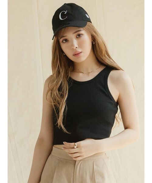 CALNAMUR（カルナムール）の「パット付きアメスリタンク（タンクトップ・レディース・ホワイト/ブラック・FREE）」の3枚目の写真