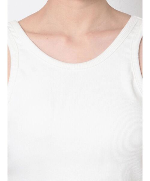 CALNAMUR（カルナムール）の「パット付きアメスリタンク（タンクトップ・レディース・ホワイト/ブラック・FREE）」の15枚目の写真