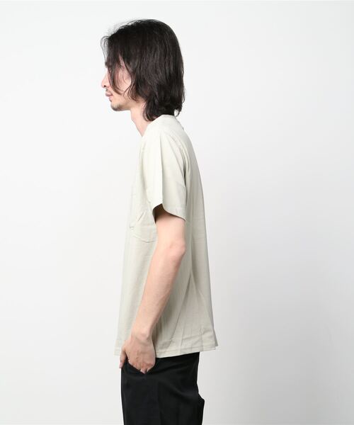 NANO universe(ナノユニバース)の「LB.04/オーガニックOEリラックスクルーネックTシャツ(Tシャツ/カットソー・メンズ・ホワイト/ミント/ベージュ/ブラック/ブラウン/スモークピンク・L/XL/M/S)」の8枚目の写真