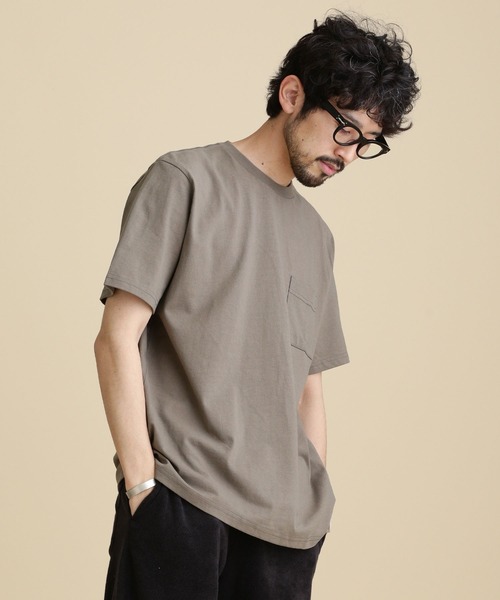 NANO universe(ナノユニバース)の「LB.04/オーガニックOEリラックスクルーネックTシャツ(Tシャツ/カットソー・メンズ・ホワイト/ミント/ベージュ/ブラック/ブラウン/スモークピンク・L/XL/M/S)」の4枚目の写真