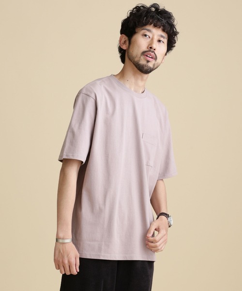 NANO universe(ナノユニバース)の「LB.04/オーガニックOEリラックスクルーネックTシャツ(Tシャツ/カットソー・メンズ・ホワイト/ミント/ベージュ/ブラック/ブラウン/スモークピンク・L/XL/M/S)」の6枚目の写真
