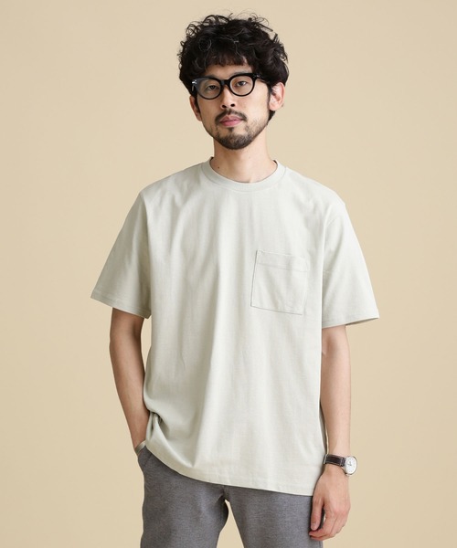 NANO universe(ナノユニバース)の「LB.04/オーガニックOEリラックスクルーネックTシャツ(Tシャツ/カットソー・メンズ・ホワイト/ミント/ベージュ/ブラック/ブラウン/スモークピンク・L/XL/M/S)」の11枚目の写真