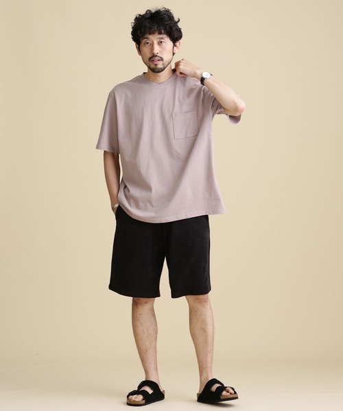NANO universe(ナノユニバース)の「LB.04/オーガニックOEリラックスクルーネックTシャツ(Tシャツ/カットソー・メンズ・ホワイト/ミント/ベージュ/ブラック/ブラウン/スモークピンク・L/XL/M/S)」の13枚目の写真