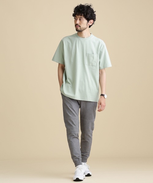 NANO universe(ナノユニバース)の「LB.04/オーガニックOEリラックスクルーネックTシャツ(Tシャツ/カットソー・メンズ・ホワイト/ミント/ベージュ/ブラック/ブラウン/スモークピンク・L/XL/M/S)」の14枚目の写真