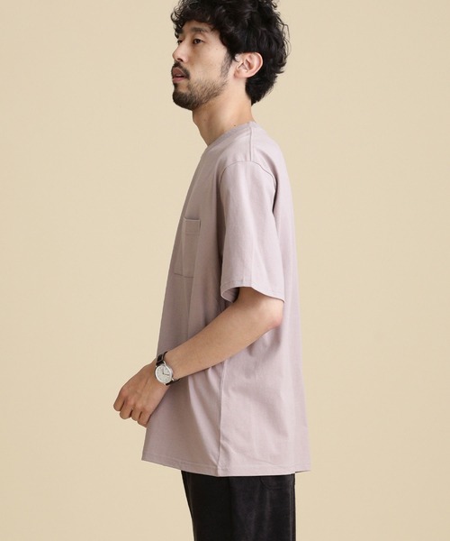 NANO universe(ナノユニバース)の「LB.04/オーガニックOEリラックスクルーネックTシャツ(Tシャツ/カットソー・メンズ・ホワイト/ミント/ベージュ/ブラック/ブラウン/スモークピンク・L/XL/M/S)」の15枚目の写真