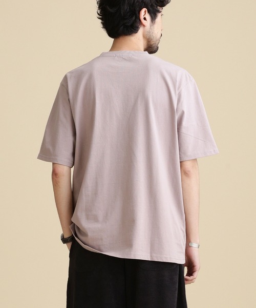 NANO universe(ナノユニバース)の「LB.04/オーガニックOEリラックスクルーネックTシャツ(Tシャツ/カットソー・メンズ・ホワイト/ミント/ベージュ/ブラック/ブラウン/スモークピンク・L/XL/M/S)」の17枚目の写真