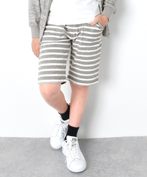 GLAZOS（グラソス）の「パイル・ベイカーポケットハーフパンツ【セットアップ対応】（その他パンツ・キッズ・ダークグレー/ネイビー/ブラック/グレー・130cm/160cm/140cm/170cm/150cm）」の2枚目の写真