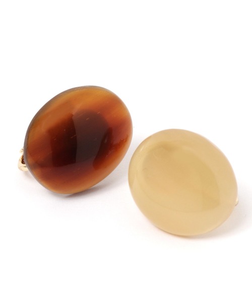 niko and...（ニコアンド）の「オーバルイヤリング（イヤリング・レディース・ベージュ/ブラウン・0）」の4枚目の写真