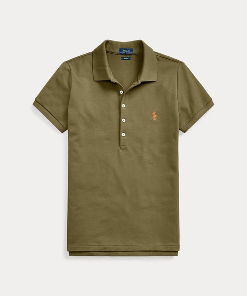 POLO RALPH LAUREN(ポロ ラルフ ローレン)の「スリム フィット ストレッチ ポロシャツ(ポロシャツ・レディース・グリーン・L/M/S/XL/XS)」の4枚目の写真