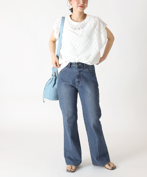 B.C STOCK（ベーセーストック）の「フェイクレザー キンチャクバッグ（ショルダーバッグ・レディース・ホワイト/ブラック/オレンジ/ブルー・FREE）」の10枚目の写真