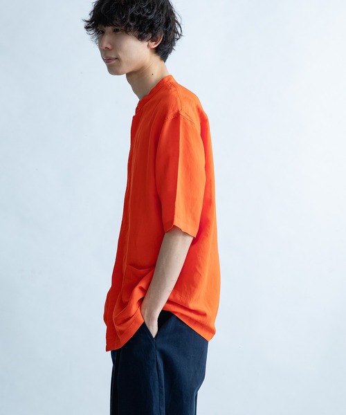 FORK&SPOON(フォークアンドスプーン)の「FORK&SPOON フライフロントショートスリーブシャツ(シャツ/ブラウス・メンズ・オフホワイト/オレンジ/ブラック・4/5)」の13枚目の写真