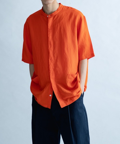 FORK&SPOON(フォークアンドスプーン)の「FORK&SPOON フライフロントショートスリーブシャツ(シャツ/ブラウス・メンズ・オフホワイト/オレンジ/ブラック・4/5)」の14枚目の写真