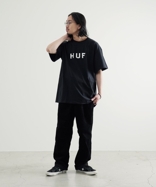 HUF(ハフ)の「HUF / ハフ ESSENTIALS OG LOGO S/S TEE エッセンシャルズ OG ロゴ クルーネック 半袖 Tシャツ(Tシャツ/カットソー・メンズ・ホワイト/ブラック/ロイヤルブルー/ヘザーグレー/イエロー・LARGE/XX-LARGE/MEDIUM/SMALL/X-LARGE)」の19枚目の写真