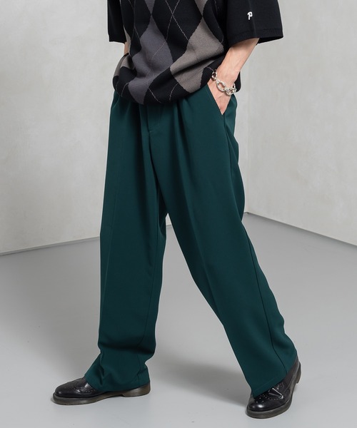 Perushu（ペルーシュ）の「センタープレスワイドスラックス（スラックス・メンズ・ライトグレー/グリーン/ブルーグレー・SMALL/MEDIUM/LARGE）」の3枚目の写真