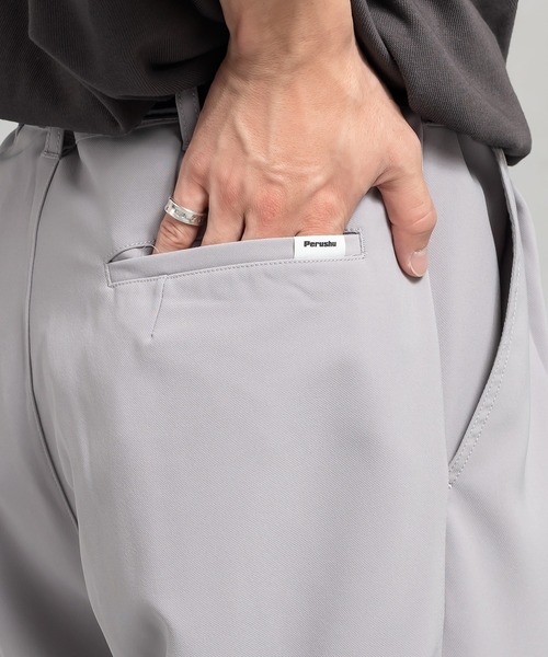 Perushu（ペルーシュ）の「センタープレスワイドスラックス（スラックス・メンズ・ライトグレー/グリーン/ブルーグレー・SMALL/MEDIUM/LARGE）」の17枚目の写真