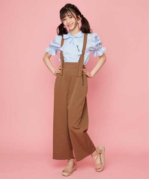 JENNI love(ジェニィラブ)の「リボンボウタイブラウス(シャツ/ブラウス・キッズ・オフホワイト/サックスブルー/ピンク・130cm/140cm/150cm/160cm)」の5枚目の写真