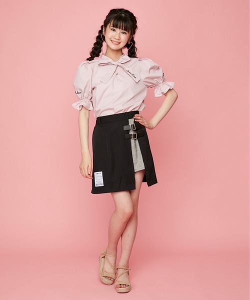 JENNI love(ジェニィラブ)の「リボンボウタイブラウス(シャツ/ブラウス・キッズ・オフホワイト/サックスブルー/ピンク・130cm/140cm/150cm/160cm)」の6枚目の写真