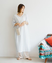 ZAKKA-BOX | コットンストライプゆるワンピース(シャツワンピース)