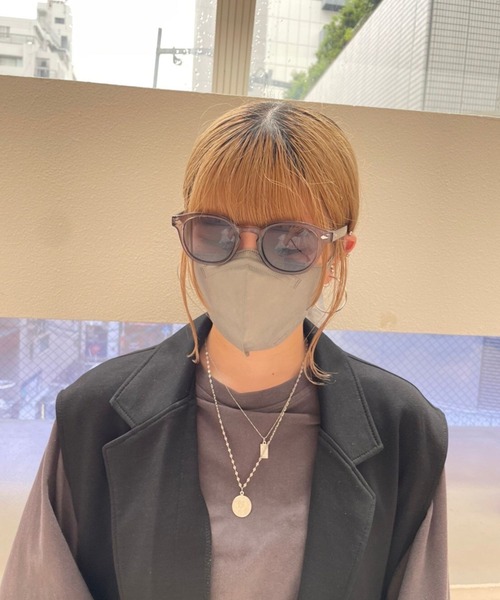 Me%（ミィパーセント）の「ブラックフトフチカラーサングラス（サングラス・レディース・ブラック/グレー/ブルー・FREE）」の11枚目の写真