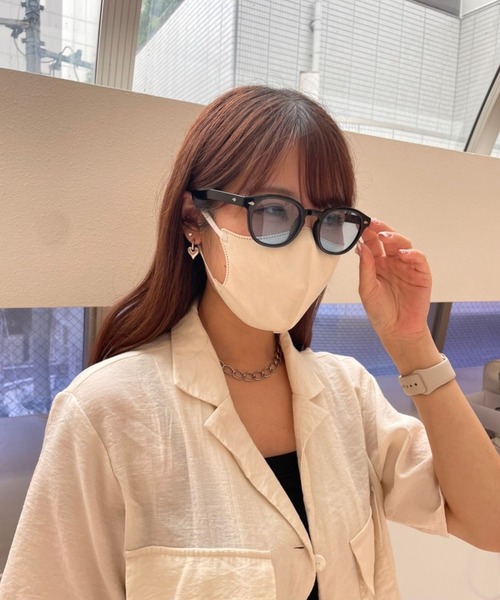 Me%（ミィパーセント）の「ブラックフトフチカラーサングラス（サングラス・レディース・ブラック/グレー/ブルー・FREE）」の12枚目の写真