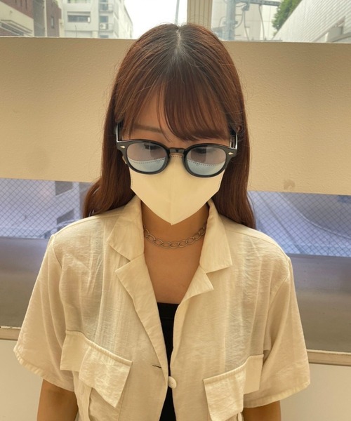 Me%（ミィパーセント）の「ブラックフトフチカラーサングラス（サングラス・レディース・ブラック/グレー/ブルー・FREE）」の13枚目の写真