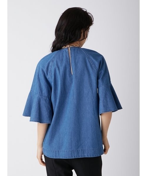 Mila Owen(ミラオーウェン)の「デニムラグランフレアスリーブチュニック(チュニック・レディース・ブルー・1/0)」の4枚目の写真