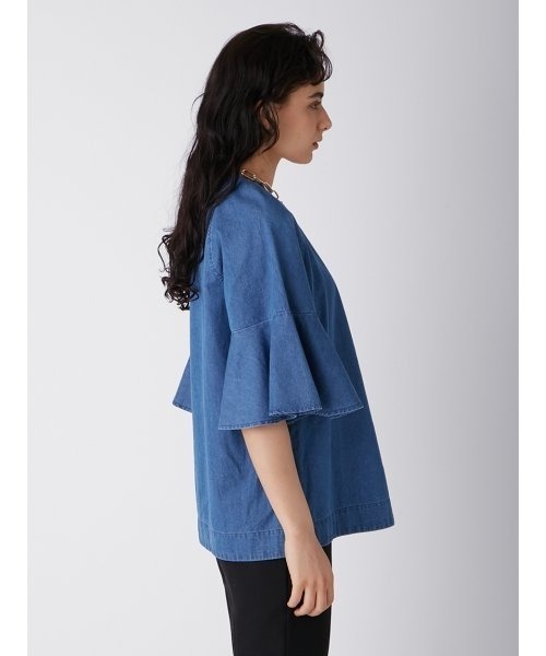 Mila Owen(ミラオーウェン)の「デニムラグランフレアスリーブチュニック(チュニック・レディース・ブルー・1/0)」の5枚目の写真