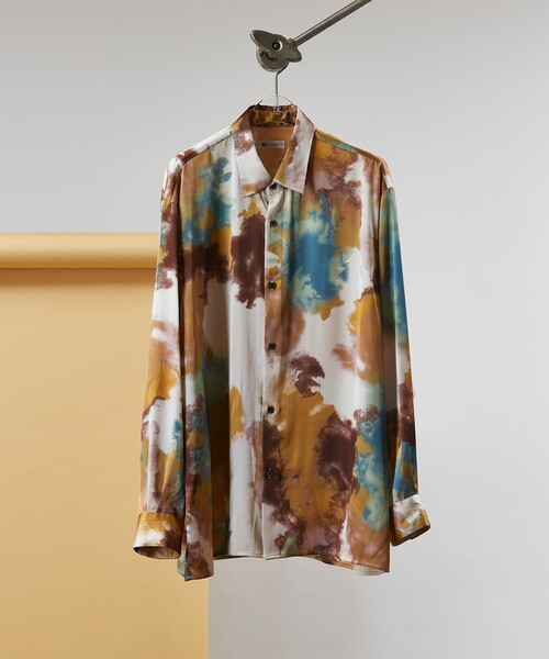 tk.TAKEO KIKUCHI（ティーケータケオキクチ）の「◆フェードプリントシャツ（シャツ/ブラウス・メンズ・ダークグリーン系/ピンク系5/パープル系5・02/03）」の2枚目の写真