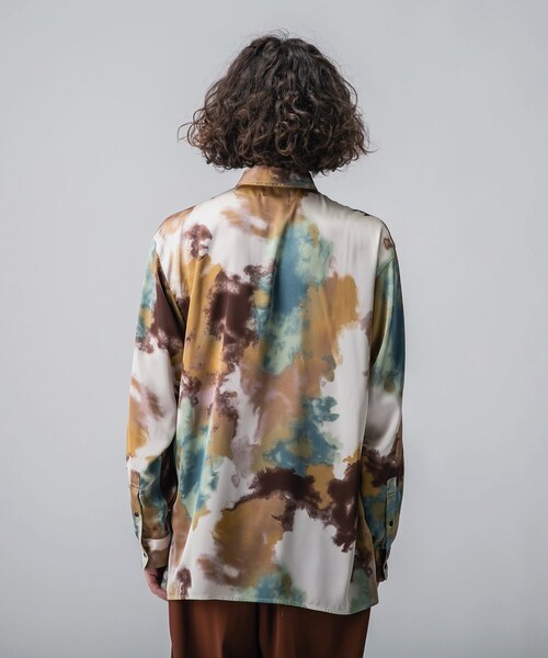 tk.TAKEO KIKUCHI（ティーケータケオキクチ）の「◆フェードプリントシャツ（シャツ/ブラウス・メンズ・ダークグリーン系/ピンク系5/パープル系5・02/03）」の7枚目の写真