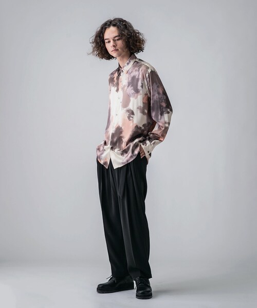 tk.TAKEO KIKUCHI（ティーケータケオキクチ）の「◆フェードプリントシャツ（シャツ/ブラウス・メンズ・ダークグリーン系/ピンク系5/パープル系5・02/03）」の16枚目の写真