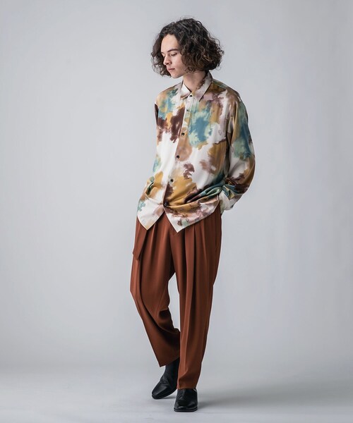 tk.TAKEO KIKUCHI（ティーケータケオキクチ）の「◆フェードプリントシャツ（シャツ/ブラウス・メンズ・ダークグリーン系/ピンク系5/パープル系5・02/03）」の17枚目の写真