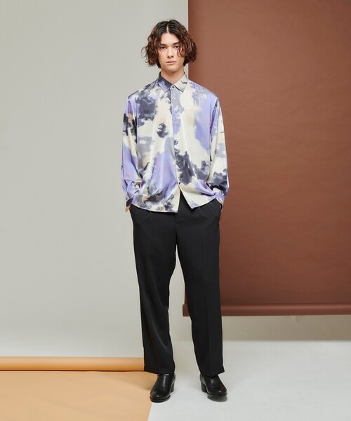 tk.TAKEO KIKUCHI（ティーケータケオキクチ）の「◆フェードプリントシャツ（シャツ/ブラウス・メンズ・ダークグリーン系/ピンク系5/パープル系5・02/03）」の22枚目の写真